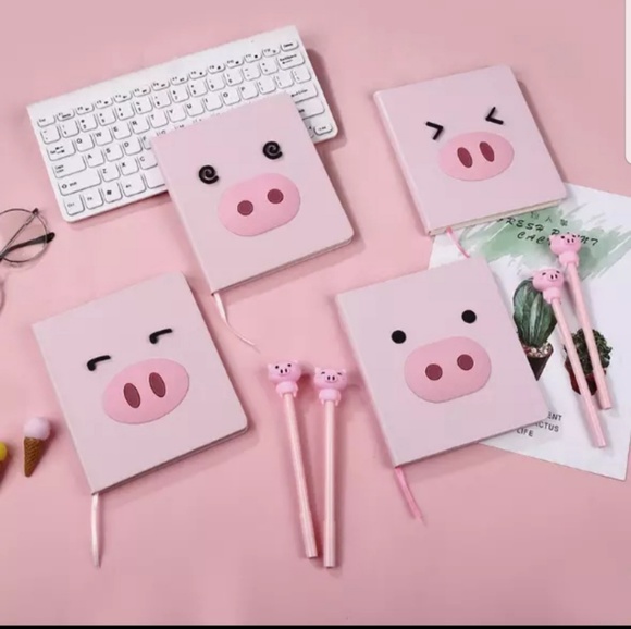 Pink Pig Notebook Set - Picture 2 of 3